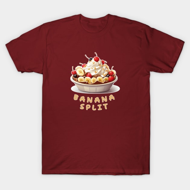 Banana Split | American cuisine | Dessert T-Shirt by ILSOL